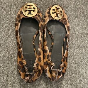 Tory Burch Leopard Print Ballet Flats size 8